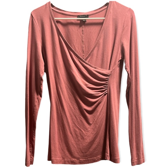 Halogen Faux Wrap Long Sleeve Women’s Tee - Picture 1 of 3